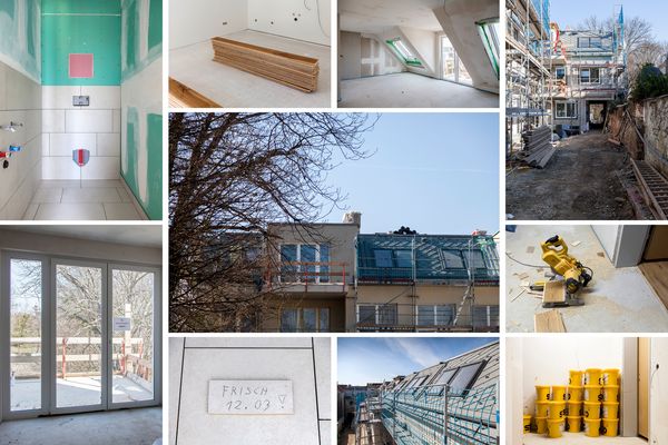 Collage Baufortschritt