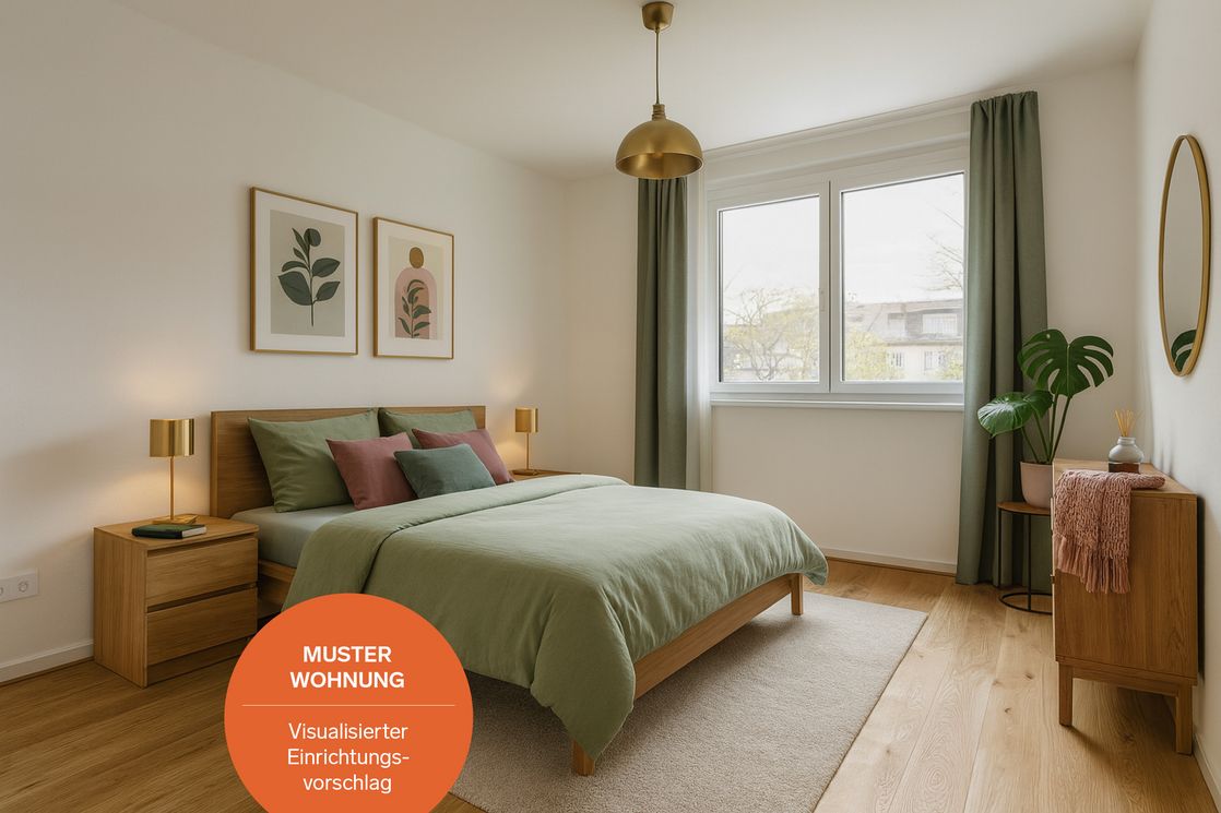 Schlafzimmer - visualisierte Einrichtung