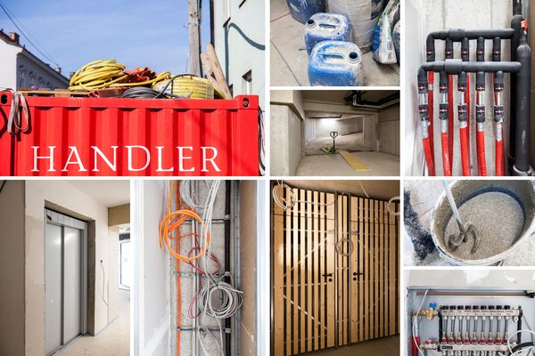 Collage Baufortschritt