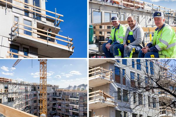 Collage: Baufortschritt 