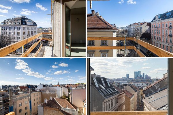 Collage: Baufortschritt & Ausblicke