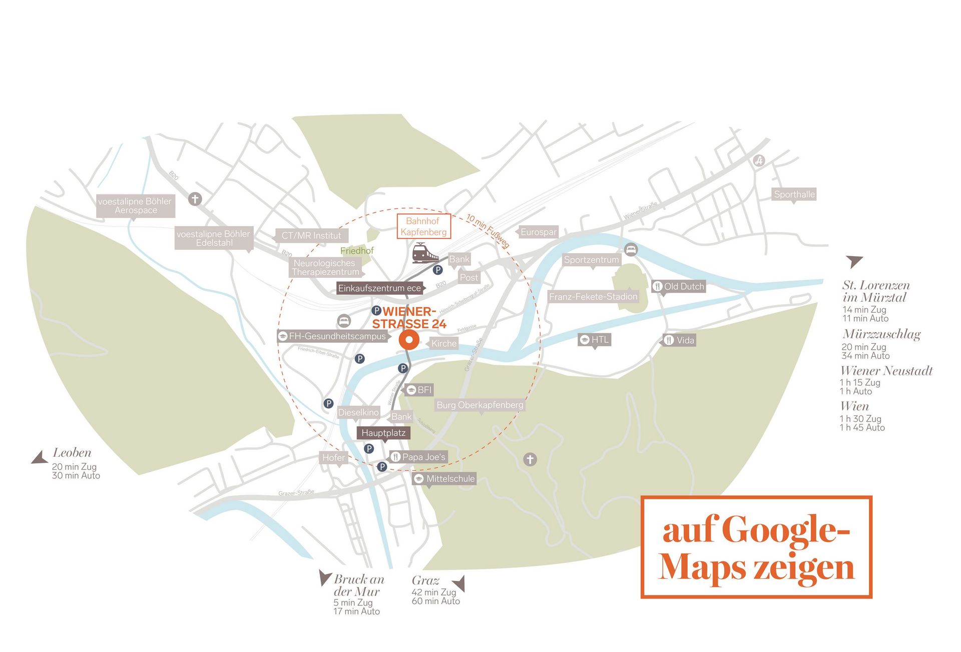 Quartier am Mürzufer Google Map